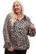Leopard Plus Size Active Leopard Print Hoodie